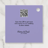 QRコード Save Our Date 写真 名前 日付 黒 白 フェイバータグ (裏面)