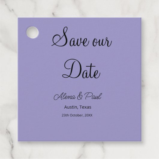 QRコード Save Our Date 写真 名前 日付 黒 白 フェイバータグ (正面)