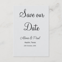QRコード Save Our Date 追加 フォトネーム 日付 黒 白 エンクロージャーカード