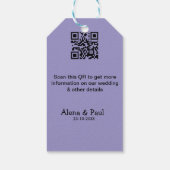 QRコード Save Our Date 追加 フォト名 日付 白黒 ギフトタグ (裏面)