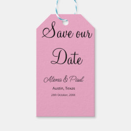 QRコード Save Our Date 追加 フォト名 日付 白黒 ギフトタグ