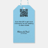 QRコード Save Our Date 追加 フォト名 日付 白黒 ギフトタグ (裏面)