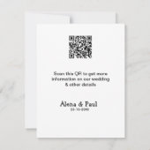 QRコード Save Our Date 追加 フォト名 日付 白黒 セーブザデート (裏面)
