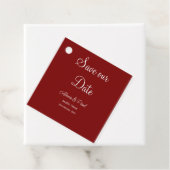 QRコード Save Our Date 追加 フォト名 日付 白黒 フェイバータグ (インサイチュ)