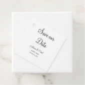 QRコード Save Our Date 追加 フォト名 日付 白黒 フェイバータグ (インサイチュ)