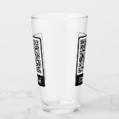 QRコード – Scan Meプロフェッショナルパーソナライズされたガラス タンブラーグラス (右)