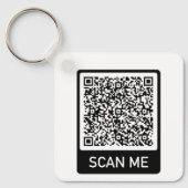 QRコード – Scan Meプロフェッショナルパーソナライズされたモダン キーホルダー (正面)