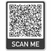 QRコード – Scan Meプロフェッショナル パーソナライズされた モダン シール (正面)