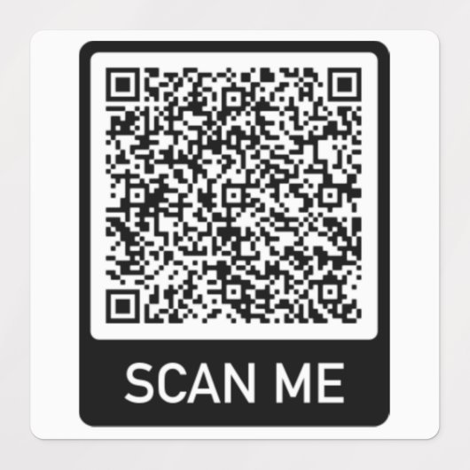 QRコード – Scan Meプロフェッショナル パーソナライズされた モダン ラベル (デザイン1)