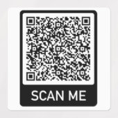 QRコード – Scan Meプロフェッショナル パーソナライズされた モダン ラベル (デザイン2)