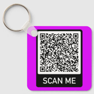 QRコード – Scan Me パーソナライズされた Keychain キーホルダー