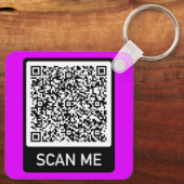 QRコード – Scan Me パーソナライズされた Keychain キーホルダー (裏面)