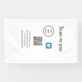 QRコード Venmo スキャンして支払う ロゴを追加 ソーシャルメディア 横断幕