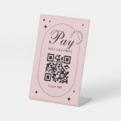 QRコード Venmo 支払い 可愛い ピンク スキャンして支払う 台座サイン (正面)