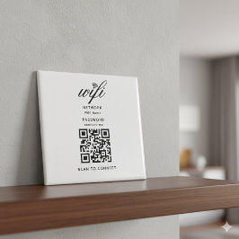 QRコード WiFi インターネット パスワード ホワイト マグネット