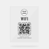 QRコード WiFi | ビジネスロゴ スキャンで接続 アクリルサイン (正面)