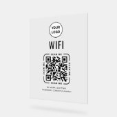 QRコード WiFi | ビジネスロゴ スキャンで接続 アクリルサイン (傾斜)