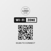 QRコード WiFi ビジネス ロゴ スキャンして接続する ウィンドウサイン (シート)
