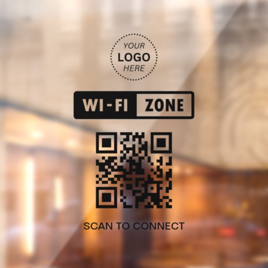 QRコード WiFi ビジネス ロゴ スキャンして接続する ウィンドウサイン (シート2)
