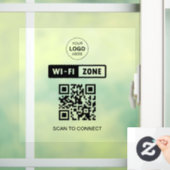 QRコード WiFi ビジネス ロゴ スキャンして接続する ウィンドウサイン (ホーム)