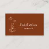 QRコード | Wildflower Copper Terracottaミニマリスト 名刺 (正面)