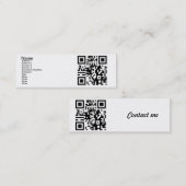 QRコード – Yes、私独身の! スキニー名刺 (正面/裏面)