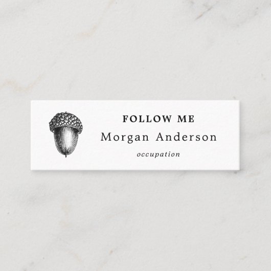 QRコードAcornソーシャルメディアミニ名刺 スキニー名刺 (正面)