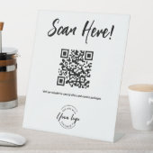 QRコードBusiness Webサイトとサービスをスキャン 台座サイン (インサイチュ)