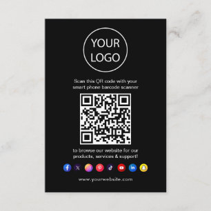 QRコードBusiness Websiteソーシャルメディアのスキャン エンクロージャーカード
