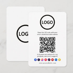 QRコードBusiness Websiteソーシャルメディアのスキャン エンクロージャーカード