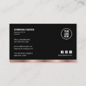 QRコードConnect With Usソーシャルメディアバラ金ゴールド 名刺 (正面)