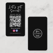 QrコードFacebook Instagramロゴで接続 名刺 (正面/裏面)