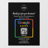 QrコードGoogleレビューBusiness Logo ウィンドウサイン (シート)