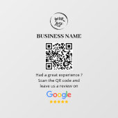 QrコードGoogleレビューBusiness Review ウィンドウサイン (シート)
