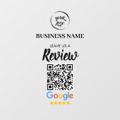 QrコードGoogleレビューBusiness Review ウィンドウサイン (シート)