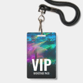 QRコードID付きVIPバックステージパス バッジ (ストラップ付き表面)