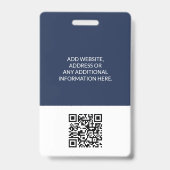 QRコードID病院クリニック医師従業員バッジ バッジ (裏面)