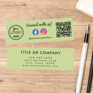 QrコードInstagramのFacebookロゴで接続 スキニー名刺