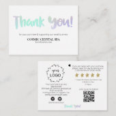 *~* QRコードRAINBOW - AP8レビューに感謝します エンクロージャーカード (正面/裏面)