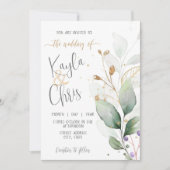 QRコードRSVPとの結婚式招待状 招待状 (正面)