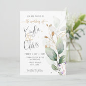 QRコードRSVPとの結婚式招待状 招待状 (スタンド正面)