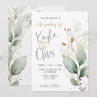 QRコードRSVPとの結婚式招待状 招待状