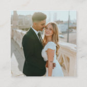 QRコードRSVPのモダン結婚挿入 エンクロージャーカード (裏面)