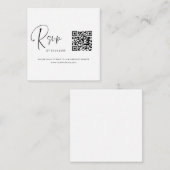 QRコードRSVPの結婚ウェブサイト エンクロージャーカード (正面/裏面)