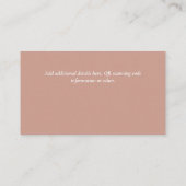 QRコードRSVPの結婚詳細宿泊用ギフト エンクロージャーカード (裏面)