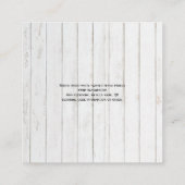 QRコードRSVPの結婚詳細宿泊用ギフト エンクロージャーカード (裏面)