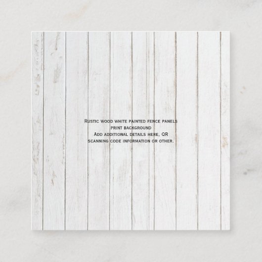 QRコードRSVPの結婚詳細宿泊用ギフト エンクロージャーカード (裏面)