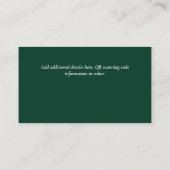 QRコードRSVPの結婚詳細宿泊用ギフト エンクロージャーカード (裏面)