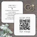 QRコードRSVPの結婚Webサイト正方形エンクロージャカード スクエア名刺<br><div class="desc">RSVP応答をシンプル化し、シックなQRコード正方形エンクロージャカードを使用してモダン重要な詳細を提供する。ことわざはシンプルすべてカスタマイズだ。バックオブカードには、ウェブサイト、特別な要求、日付による応答など、選択の追加詳細が含まれる。ゲストが携帯電話でQRコードをスキャンすると、ゲストのウェブサイトに直接結婚送信され、招待に応答する。オンライン応答プロ減らセスカードがメールに失った入る可能性。また、食事の選択肢、食物アレルギー、歌の要求など、好きな情報をパーソナライズすることができるという点で、より汎用性が高い。白黒のデザインはミニマモダンリズムの読タイポグラフィで、「rsvpを探す」ことを特徴としている。 このカードはスタイリッシュお客頼様の結婚お祝いに親切に返信する方法である。</div>
