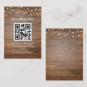 QRコードRSVPのWeb結婚サイトのエンクロージャカード 名刺 (正面/裏面)